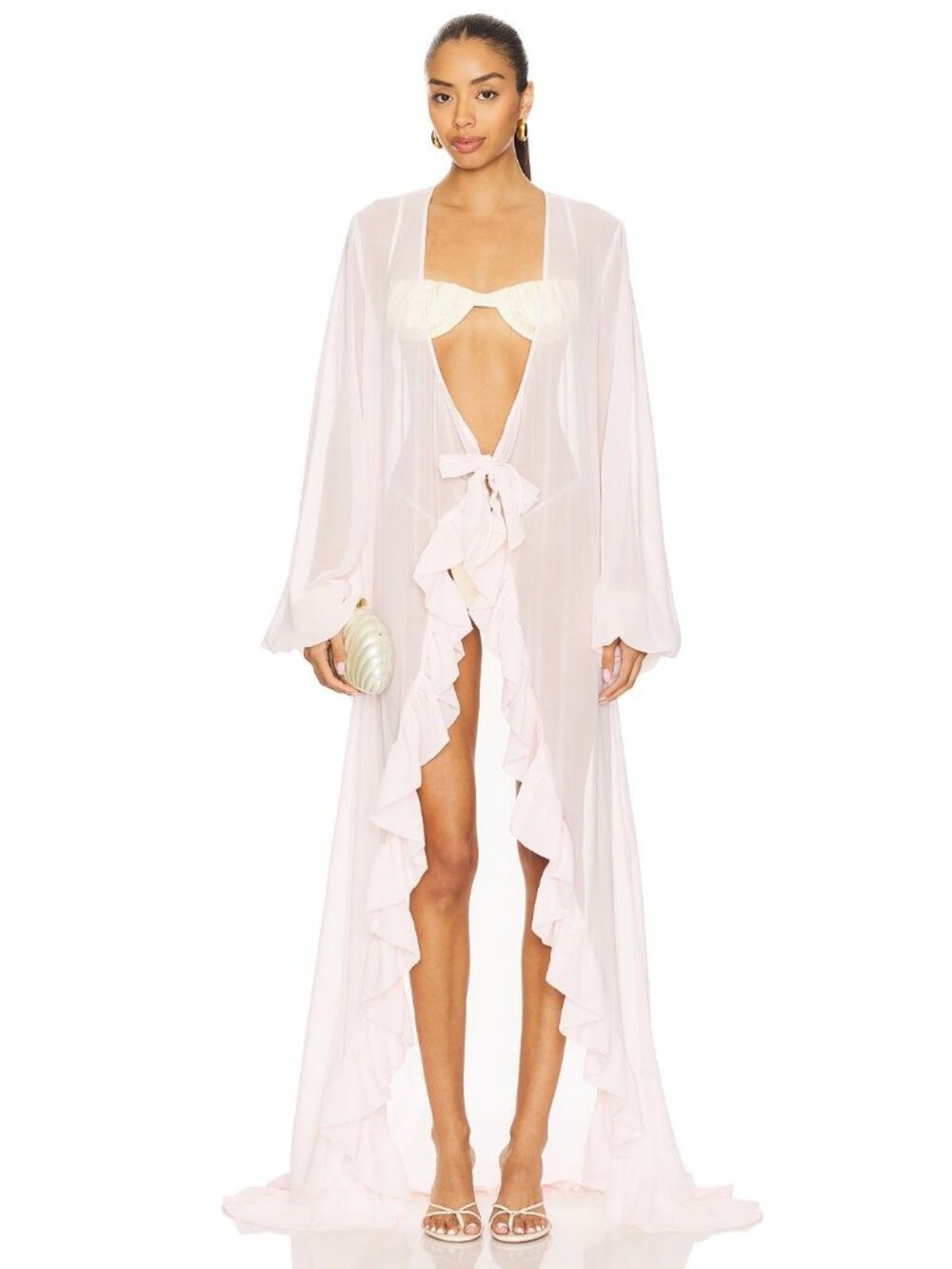 Caroline Constas Charlize Coverup White Womens Size Medium